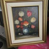 Still life painting on canvas
