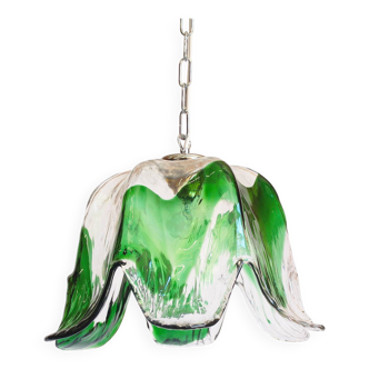 Lampe à suspension vintage en verre de Murano