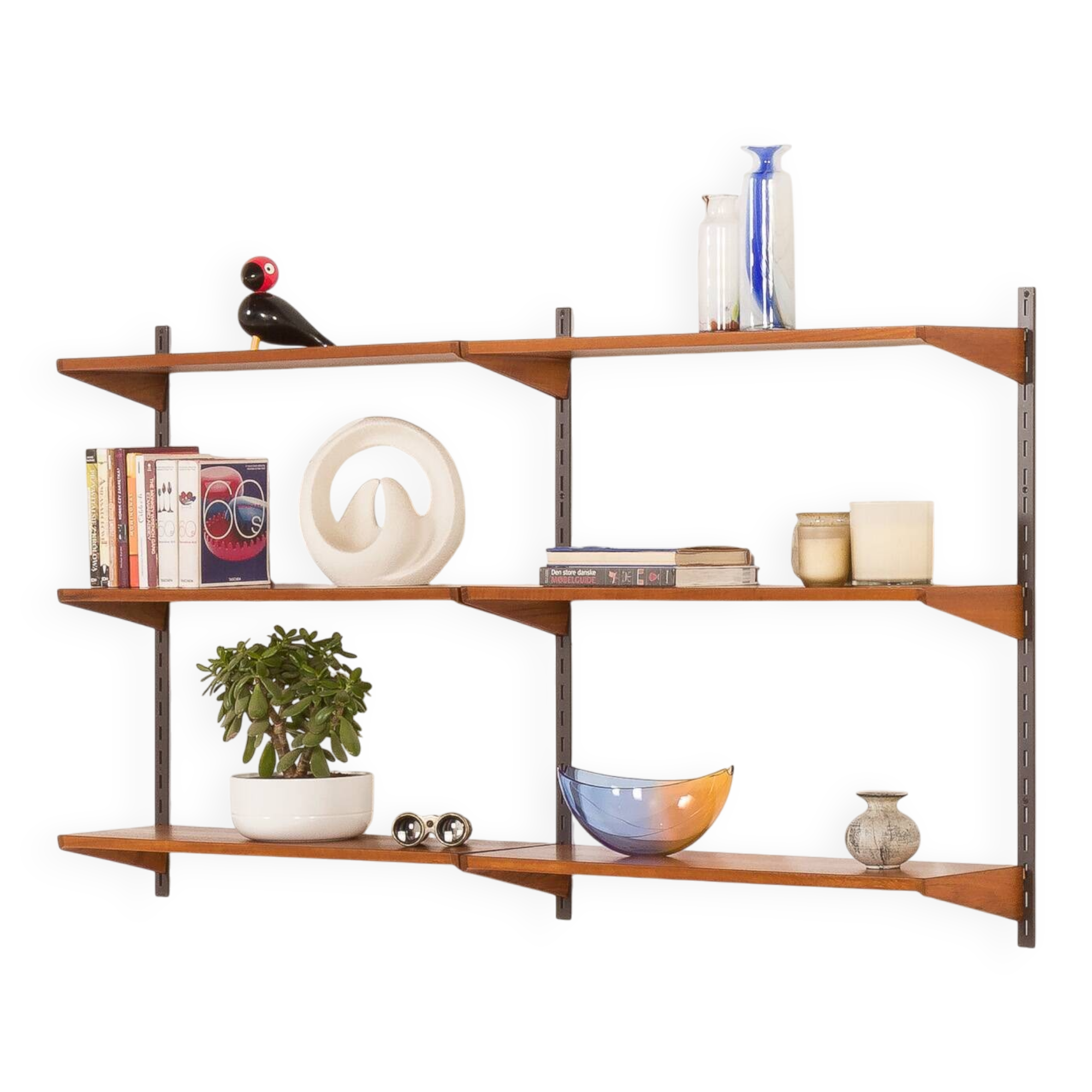 Kai Kristiansen teak shelving unit, FM Møbler, 1960s