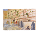 Original watercolor painting 1949 "Wailing Wall - Jerusalem" G. KUGELEM