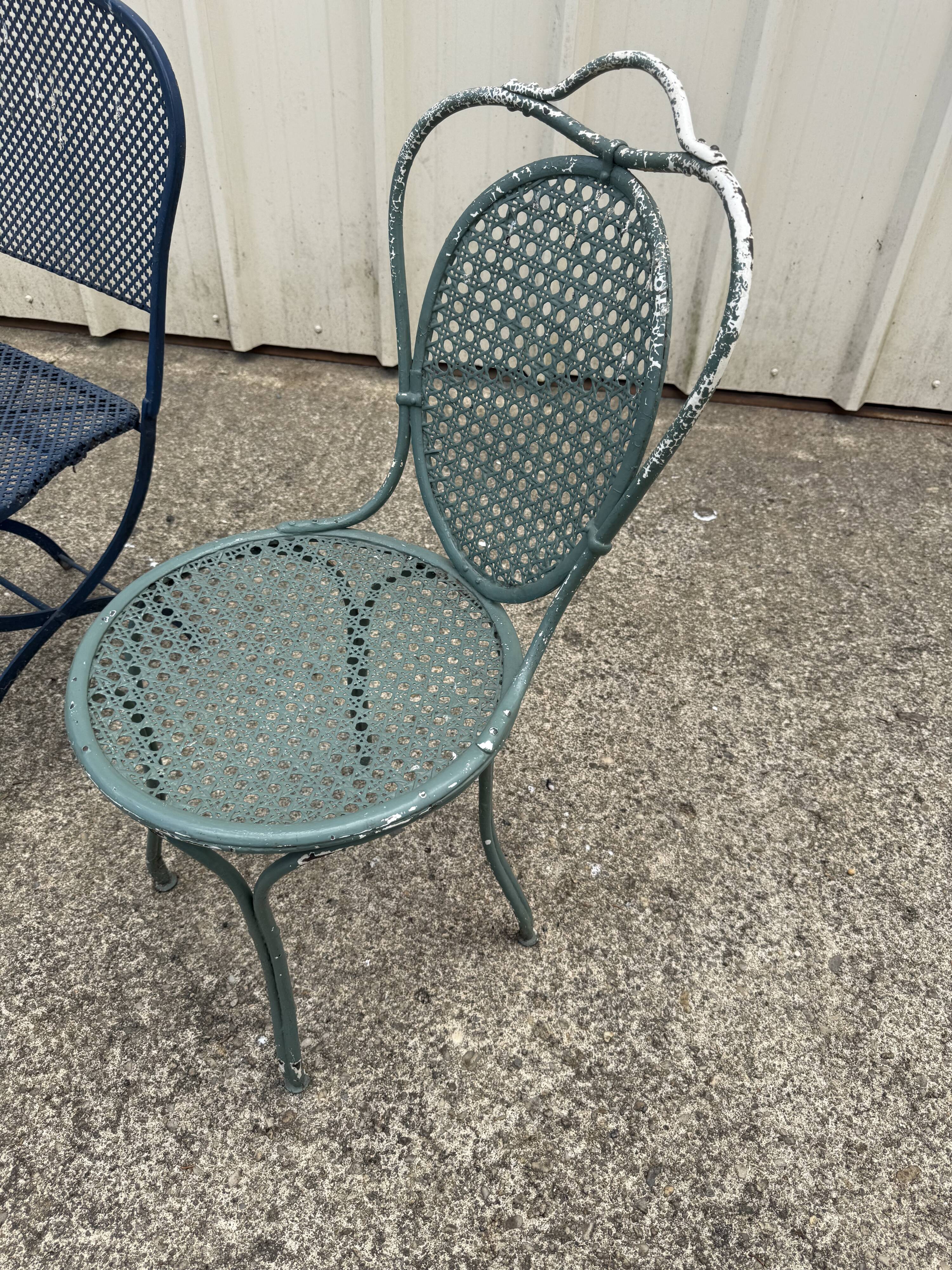 Chaise jardin en fer forgé