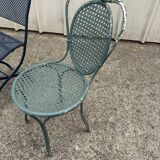 Chaise jardin en fer forgé