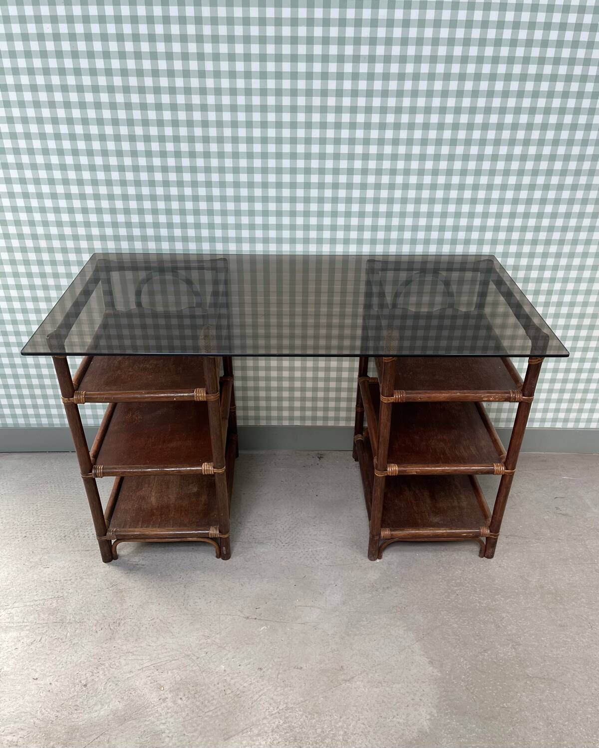 70s rattan desk