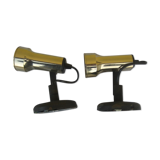 Pair of Lita design spotlights from the 70's, gilded