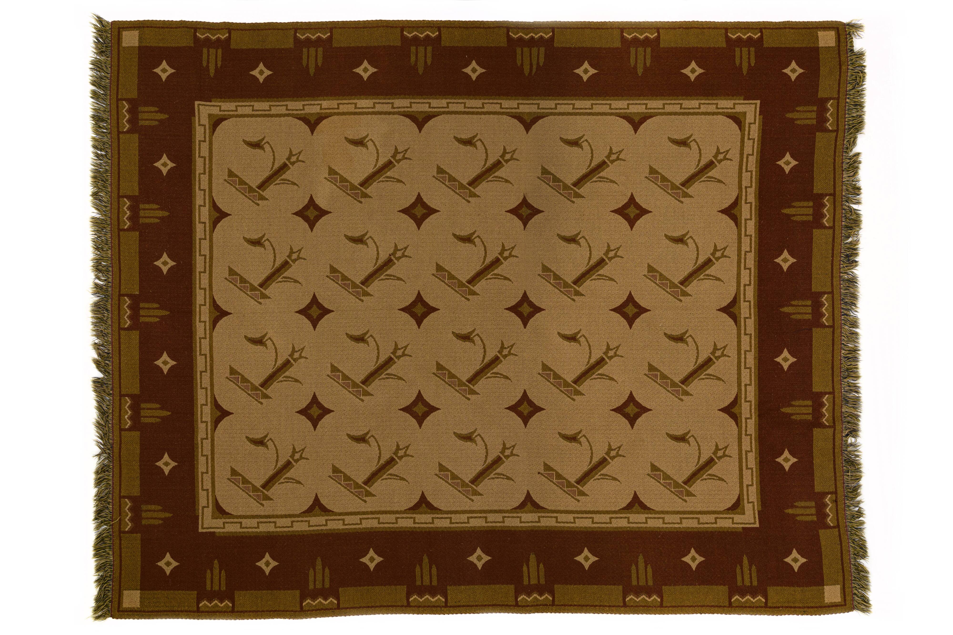 Scandinavian art deco/funkis rug by Greta Gahn. 316 x 263 cm (124 x 104 in).
