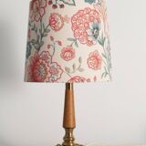 Brass Table Lamp with Teak, Asea, Sweden 1950s