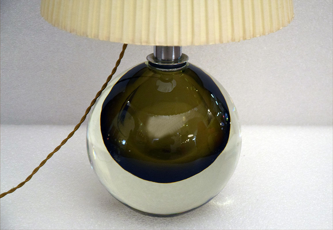 Flavio Poli for Seguso Murano mid-century table lamp, 1950s