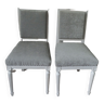 Paire de chaises en hêtre style Louis XVI