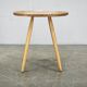 Jan Kalous Rattan and Beech Side Table, Czechoslovakia, 1970s