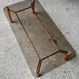 Table basse vintage cuivree 1950
