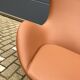 2x Fritz Hansen Egg chair by Arne Jacobsen in Cognac leather, new condition!