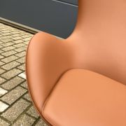 2x Fritz Hansen Egg chair by Arne Jacobsen in Cognac leather, new condition!