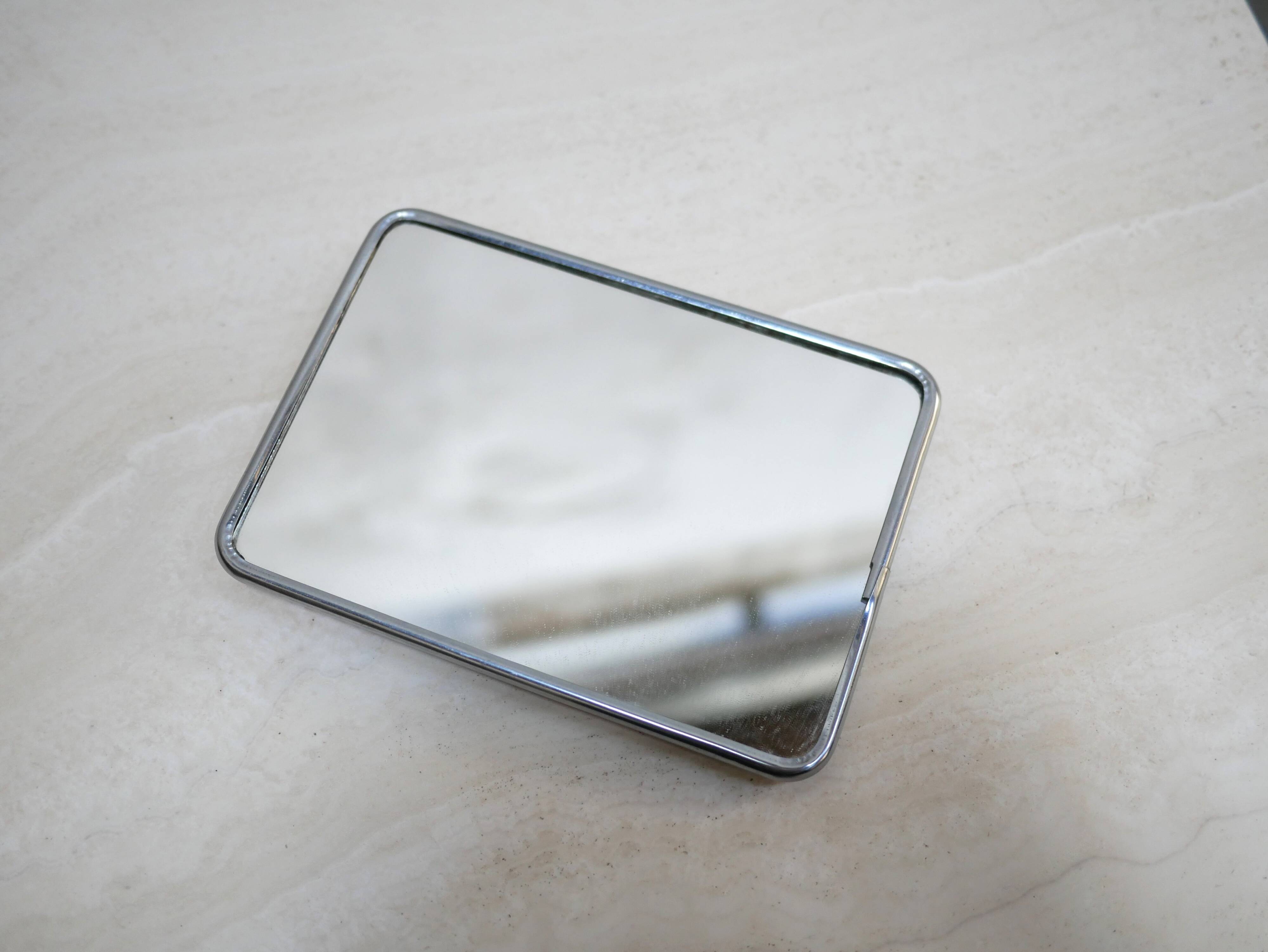 Vintage barber mirror to stand or hang 20cm x 14cm