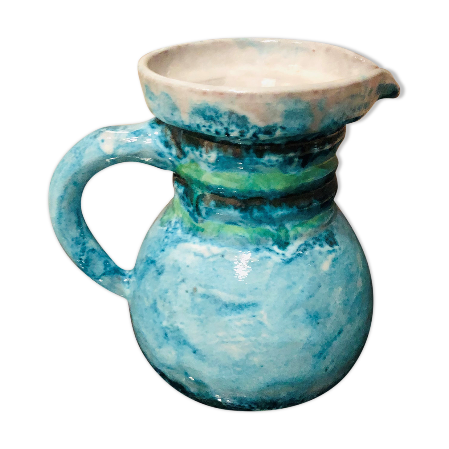 Old pitcher in terracotta signed