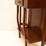 Console en bois de noyer courbé 1940