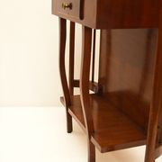 Console en bois de noyer courbé 1940