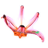 "Starfish" bowl by Murano – Fuchsia Pink & Amber – Circa 1960