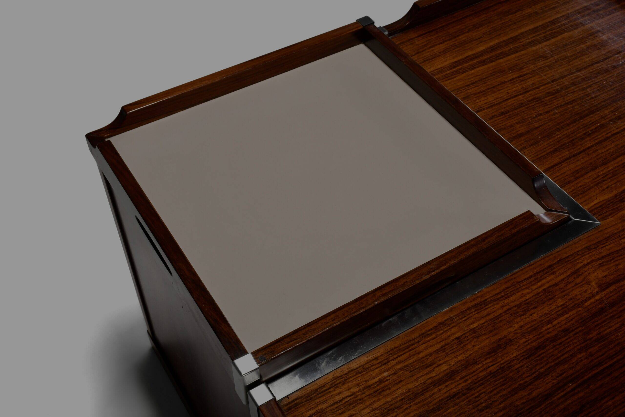 Modular wood and metal bar table by Luigi Sormani for FIARM, Italy 1960s