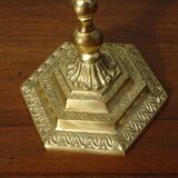 7-branch chandelier, in gilded brass, signed Wainberg.