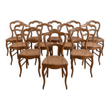 Set of 11 Louis Philippe wooden chairs