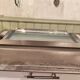 Chrome metal and glass vintage tray