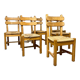 6 brutalist dining chairs