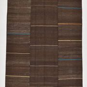 5x8 Dark Brown Ethnic Turkish Kilim Rug, 169x238Cm