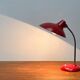 Lampe de table articulée en métal rouge 6786 par Christian Dell pour Kaiser Idell, années 1960