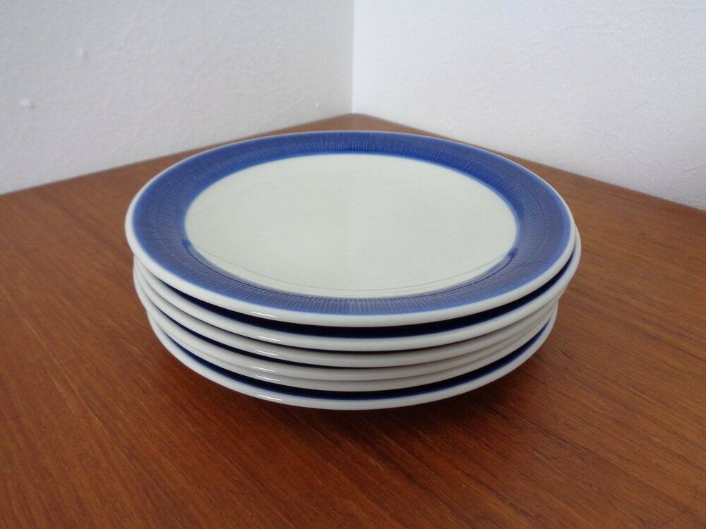 Swedish Stoneware Koka Plates by Hertha Bengtson for Rörstrand, 1960s, Set of 6