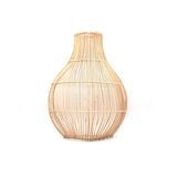 Natural rattan wall light