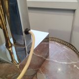 Lampe ancienne vintage métal chromé et bronze doré