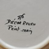Collection plate Vieux Rouen signed handmade