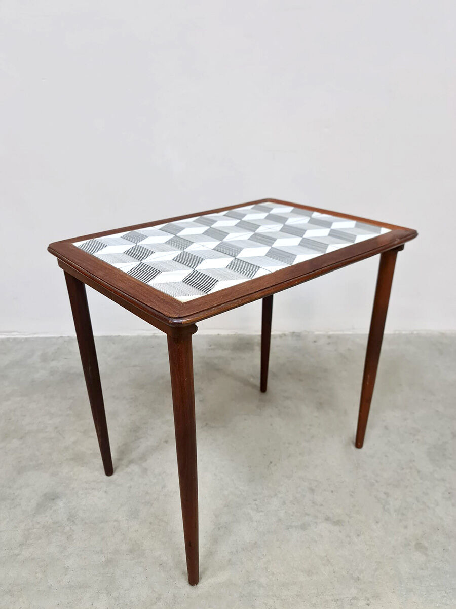 Vintage design danish tile side table coffee table