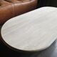 Vintage coffee table travertine marble Rochebobois 80s