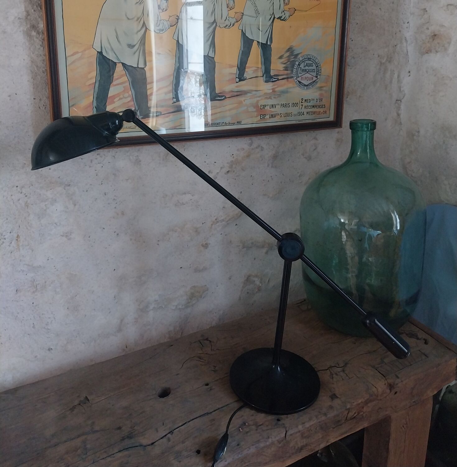 Industrial desk lamp