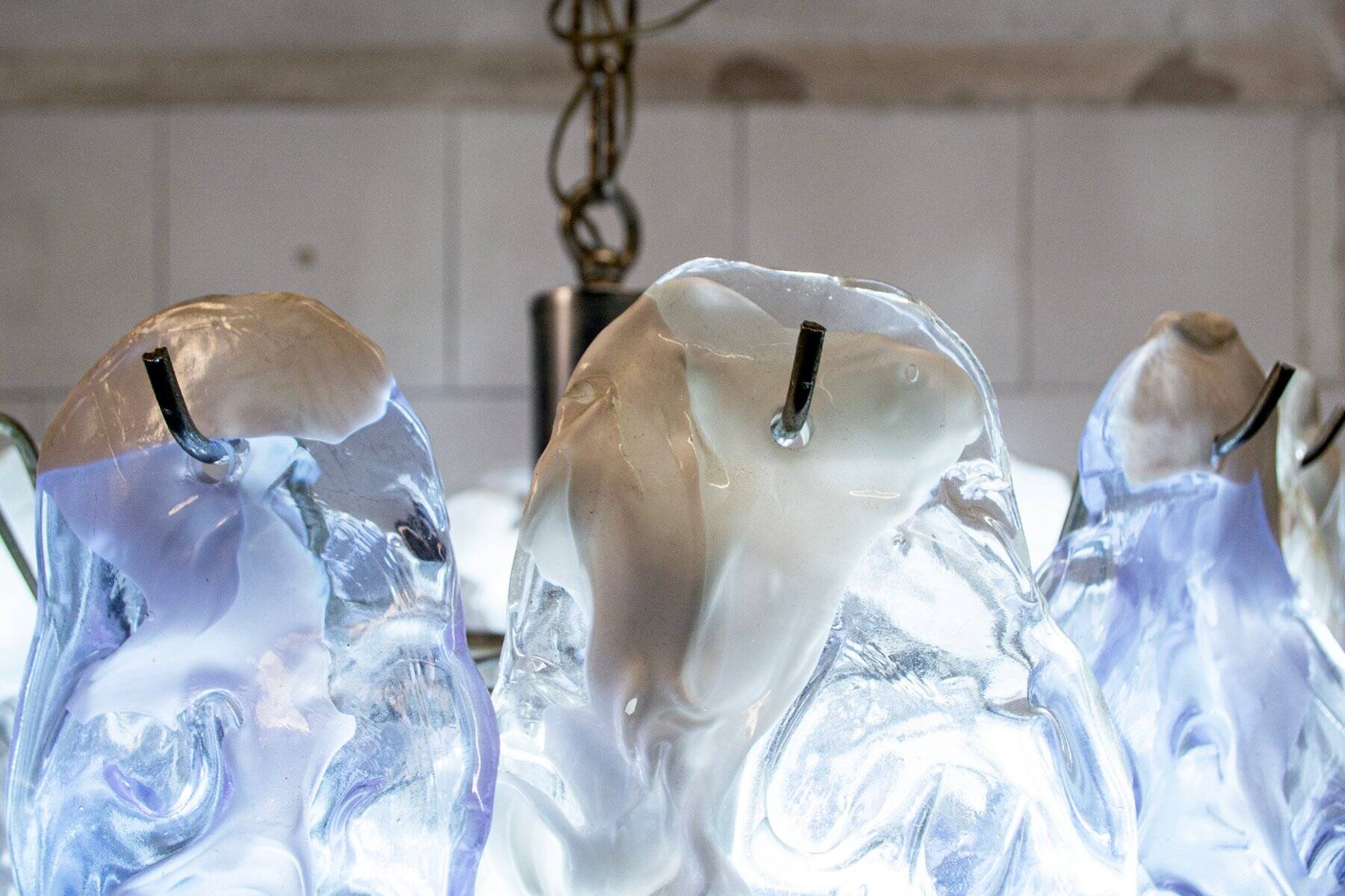 Murano glass pendant lamp by Mazzega, Italy, 1970s.