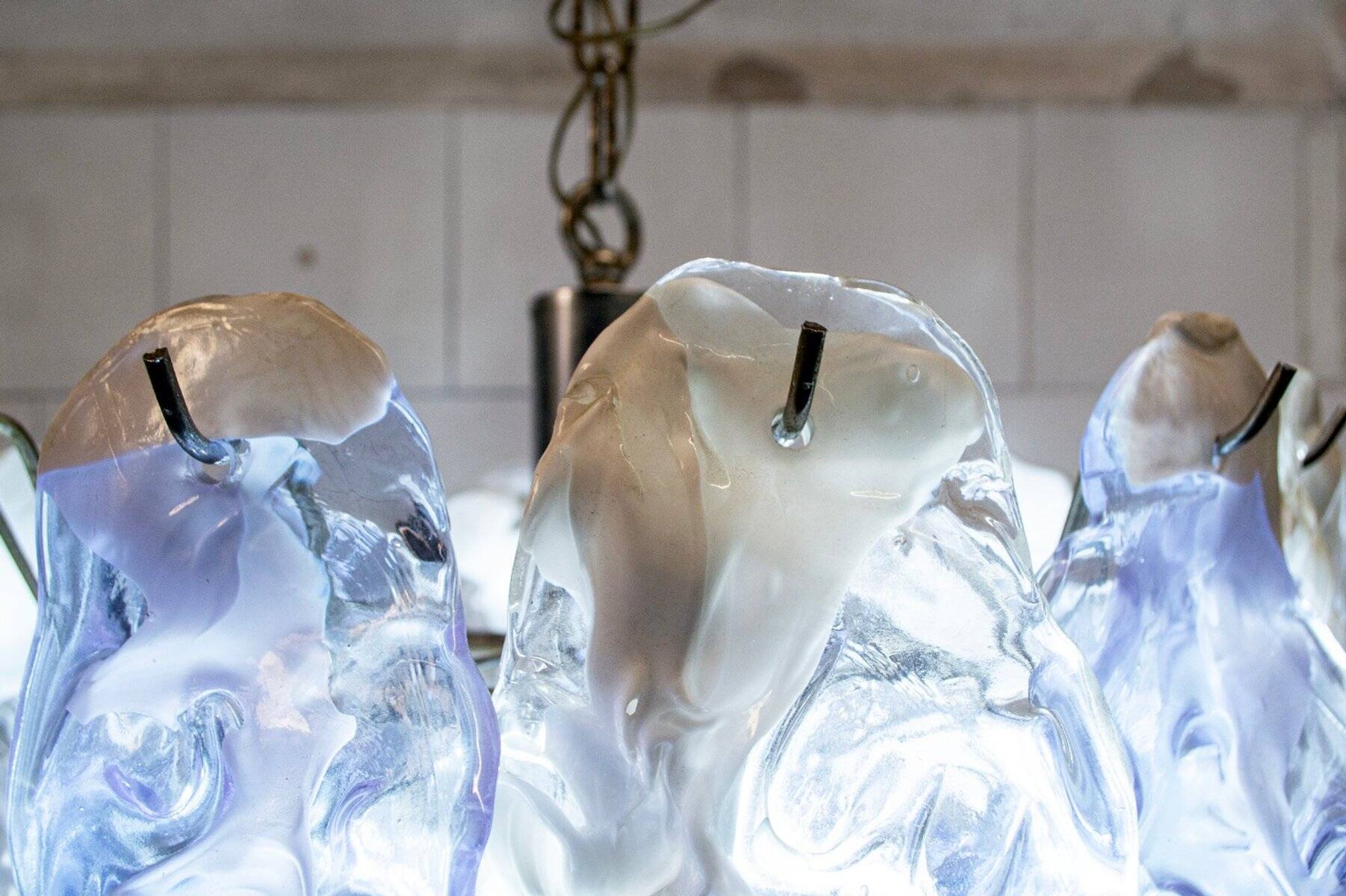 Murano glass pendant lamp by Mazzega, Italy, 1970s.