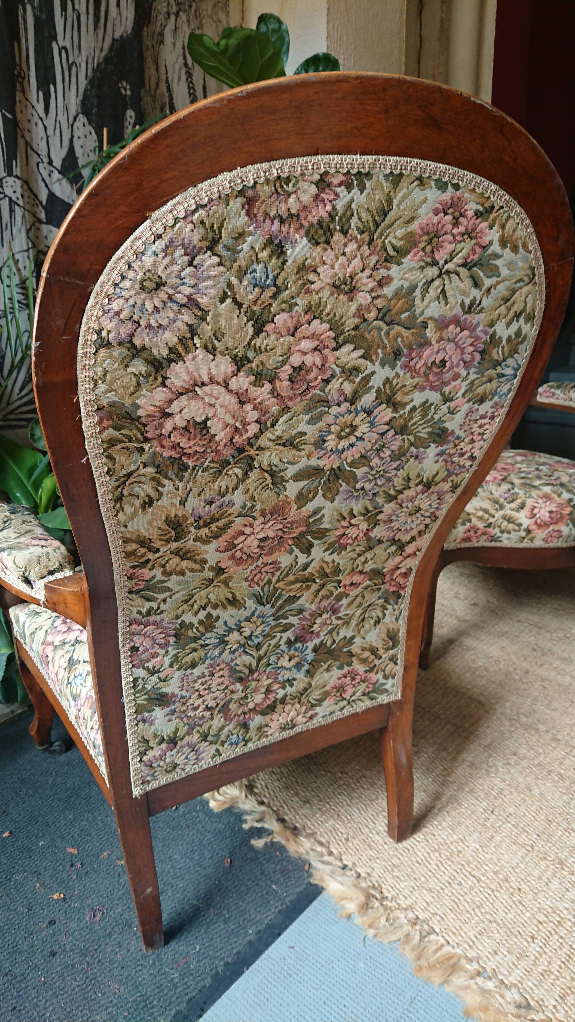 Pair of voltaire armchairs
