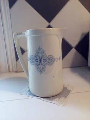 Vintage pitcher French earthenware Luneville