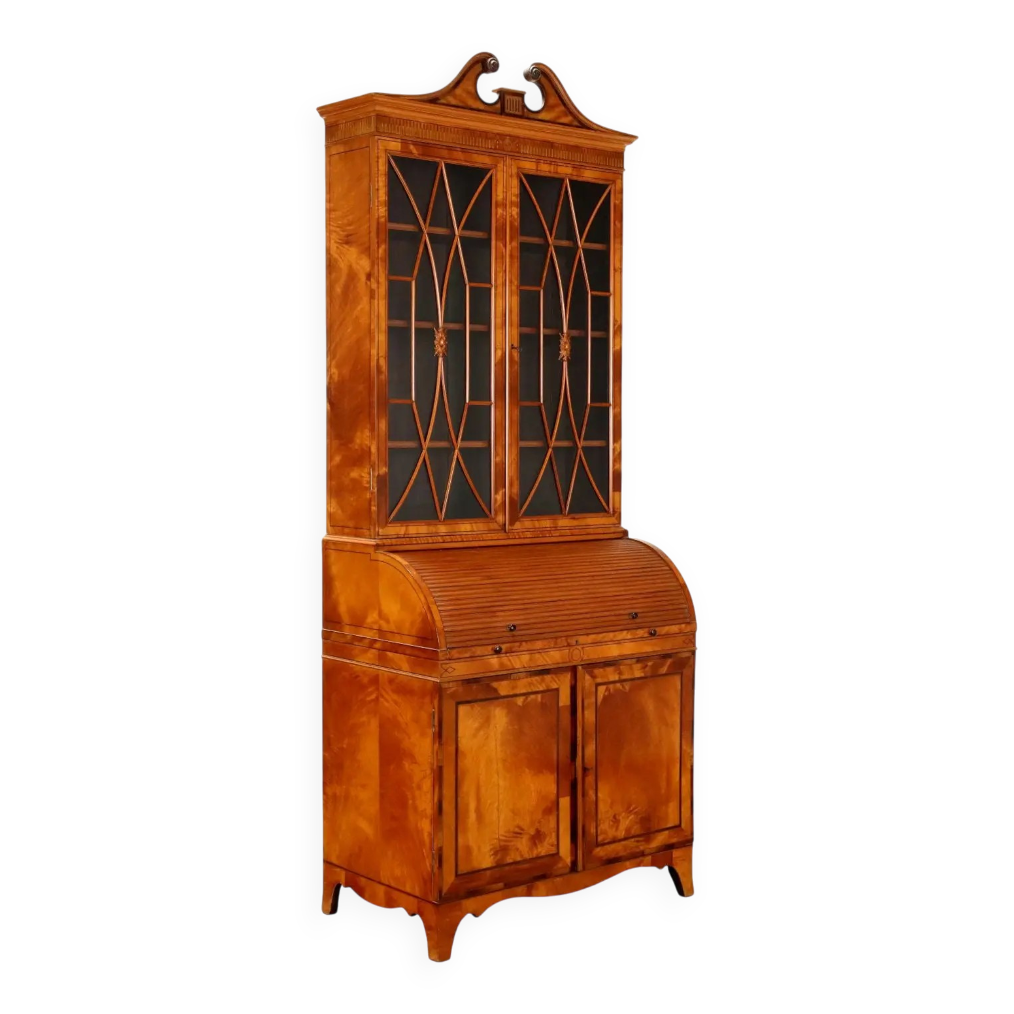 Victorian antique trumeau, various woods, England 19th century.