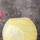 Vase boule en verre de Clichy jaune pop