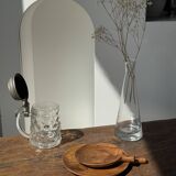 Alsatian beer mug with figurative pewter lid