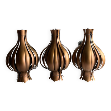 Ensemble de 3 pendentifs Onion par Verner Panton