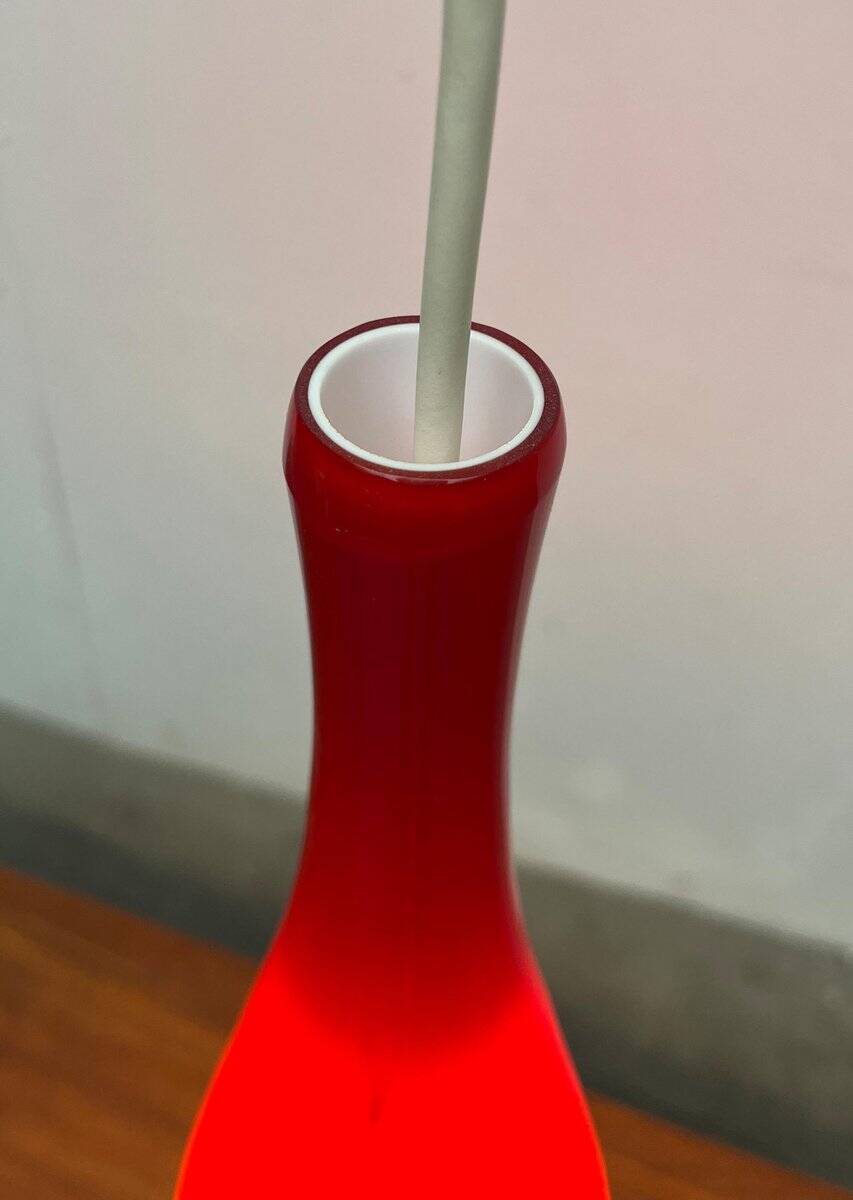 Glass pendant lamp of the mid-century Danish model by Jacob E. Bang for Fog & Mørup and Holmegaard, 1960s.