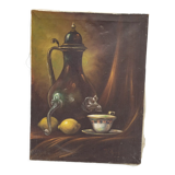 Painting on canvas lemons