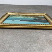 Marine painting by Désiré-Lucas, early 20th century, oil on canvas.
