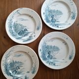 4 assiettes Gien modèle Canards