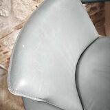 4 fauteuils Leolux modele Cachucha bleu ciel