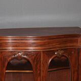 Napoleon III Curved Display Case in Mahogany Circa 1880
