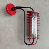 Post modern red uplighter wall lamp from the 80s